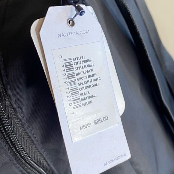 NWT Nautica Women Splash It Out 2 Backpack Black main image 5